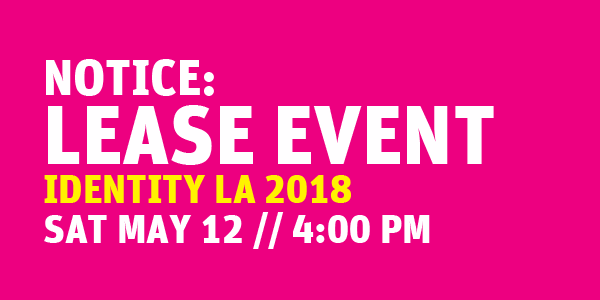 LEASE EVENT: IDENTITY LA 2018 @ Grand Park Event Lawn (Spring Street) | Los Angeles | California | United States
